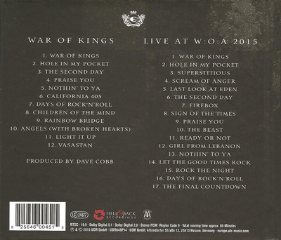 Europe  War Of Kings; Special Edition : Back